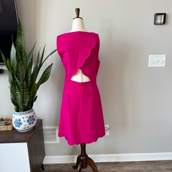 Kate Spade Open Scallop Back Ponte Dress - Color: Kinetic Pink Casual - Picture 8 of 13